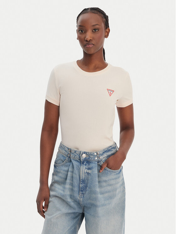 Guess T-Shirt W2YI44 J1314 Pomarańczowy Regular Fit