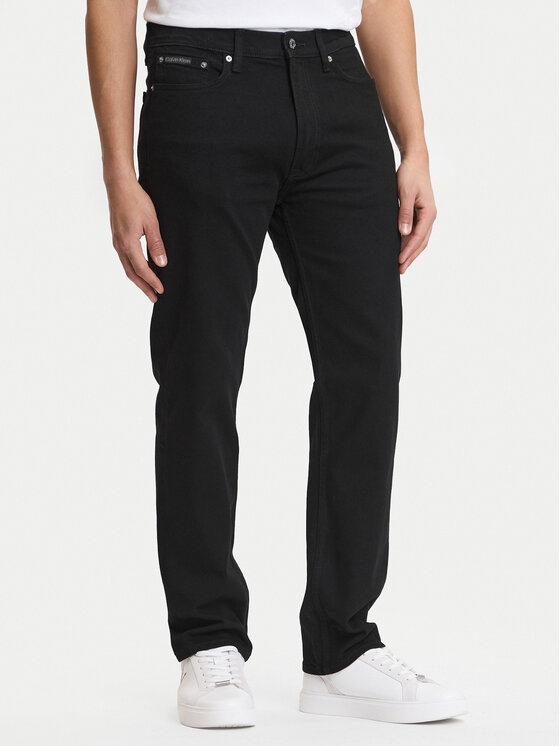 Calvin Klein Jeans Jeansy LV04RF944G Czarny Straight Fit
