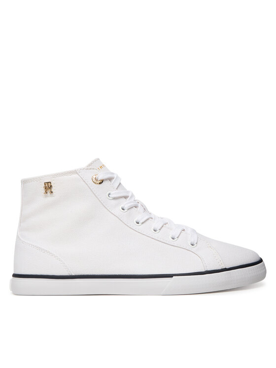 Tommy Hilfiger Trampki Th Chic Low Profile Mid Cut FW0FW09356 Biały