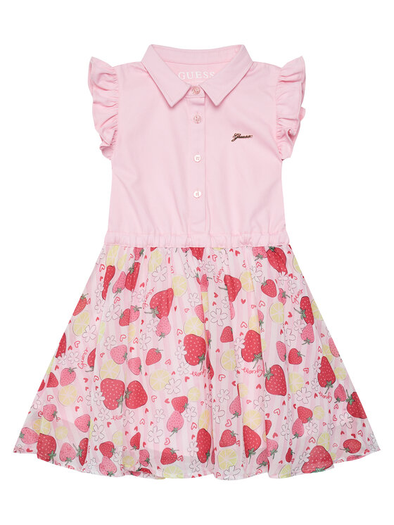 Guess Sukienka codzienna K6GK00 WR480 Różowy Regular Fit