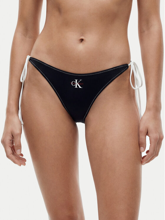 Calvin Klein Swimwear Dół od bikini LV00Q61215 Czarny