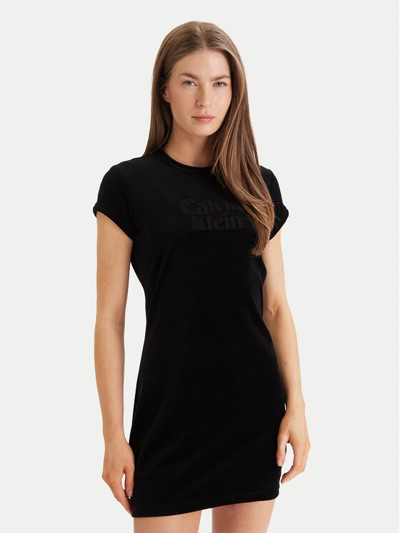 Calvin Klein Sukienka codzienna Calvin Klein-Lv047E223G Ub1 LV047E223G Czarny Slim Fit
