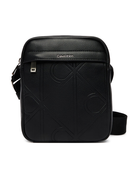 Calvin Klein Saszetka Emblem Aop Emboss Reporter LV04D3331G Czarny