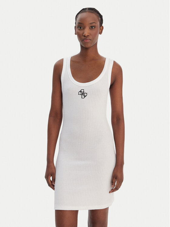 Guess Sukienka plażowa E6GK07 KG482 Biały Regular Fit