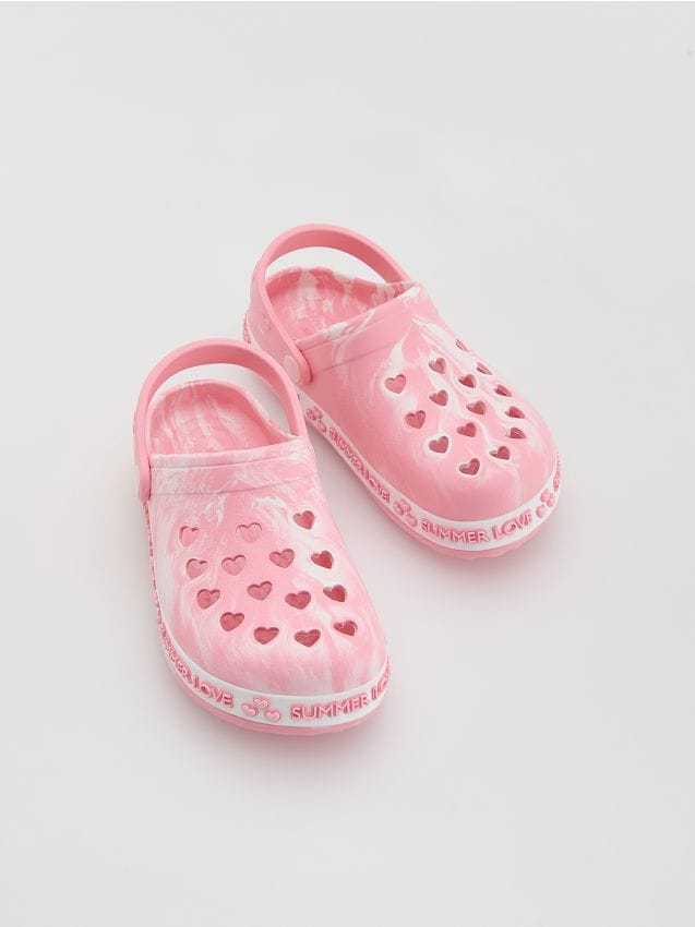 Reserved - Lekkie klapki - pastelowy róż