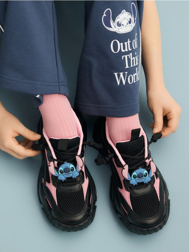Reserved - Lekkie sneakersy Lilo i Stitch - czarny