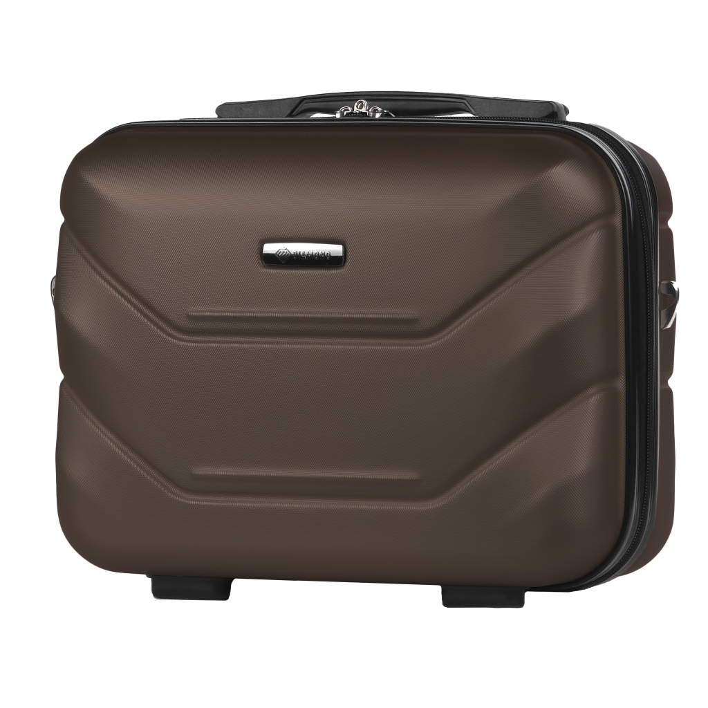 Kuferek Podróżny Na Kosmetyki z ABS-u Kawowa