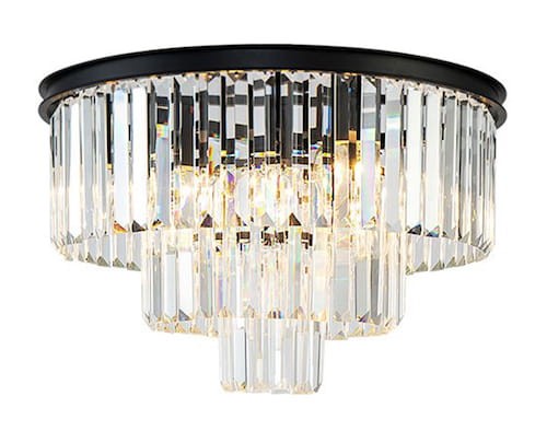 Hereford Fall - plafon okrągły kryształowy 50cm