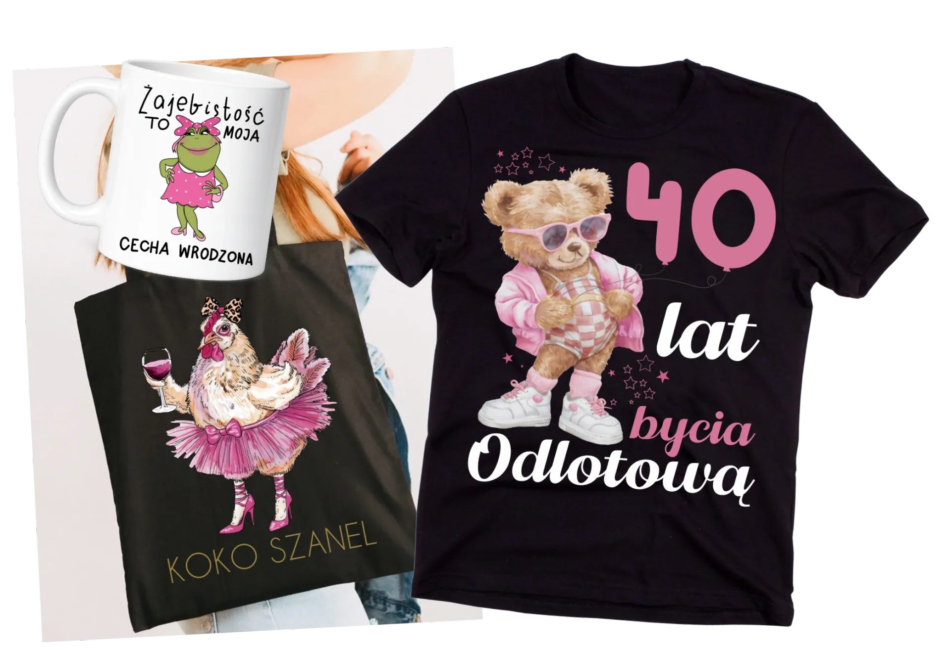 Zestaw prezentowy na 40 urodziny dla koleżanki na prezent BOSKA 40