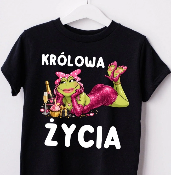DAMSKA KOSZULKA NA PREZENT - KRÓLOWA ŻYCIA