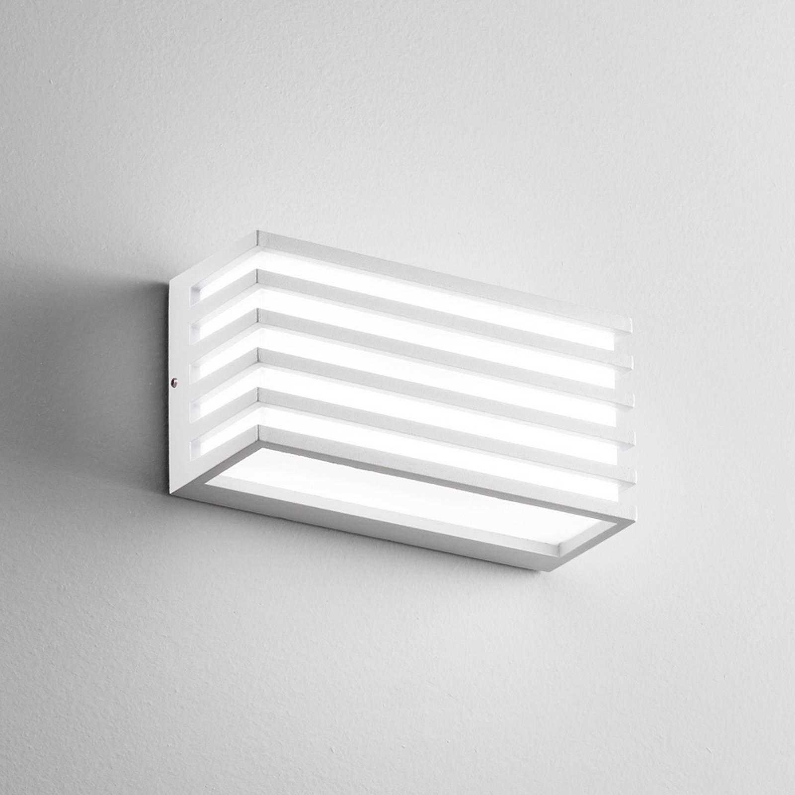 INTEC Kinkiet zewnętrzny LED Dukrot, biały / opal, aluminium, nowoczesny