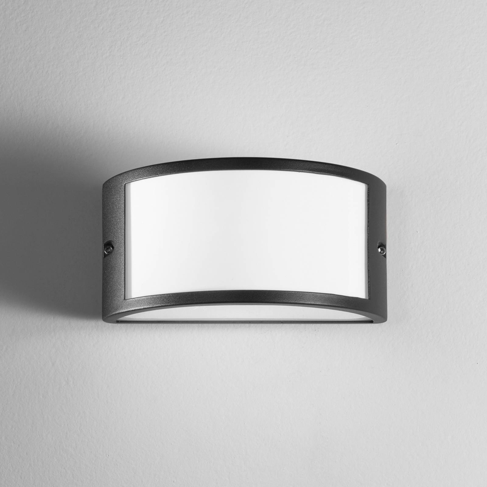 INTEC Kinkiet zewnętrzny Austin, możliwość ściemniania, czarny, aluminium, nowoczesny