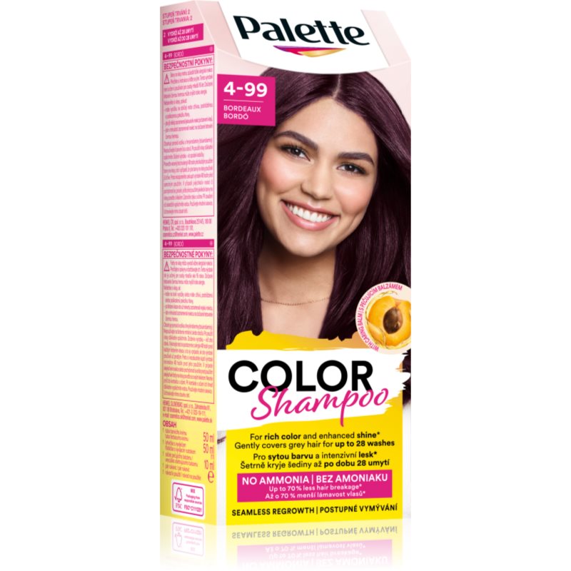 Schwarzkopf Palette Color Shampoo szampon tonujący odcień 4-99 Bordeaux 50 ml