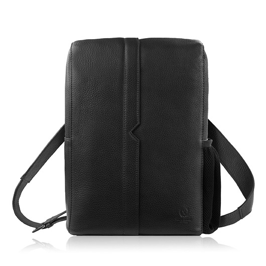 Plecak skórzany czarny miejski do pracy premium kompaktowy Paolo Peruzzi T-14