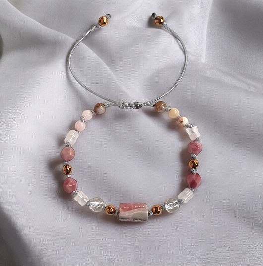 SELF LOVE - amulet - RODOCHROZYT, rodonit, opal, k.górski, k.różowy