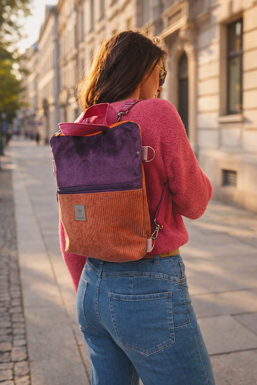 Torba plecak 2w1 w odcieniach różu Ibiza