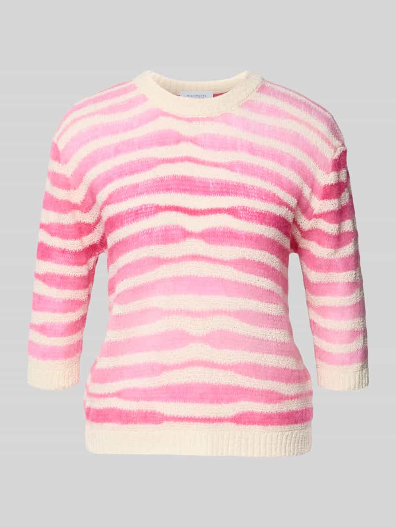 Sweter z dzianiny z mieszanką moheru z rękawem 3/4