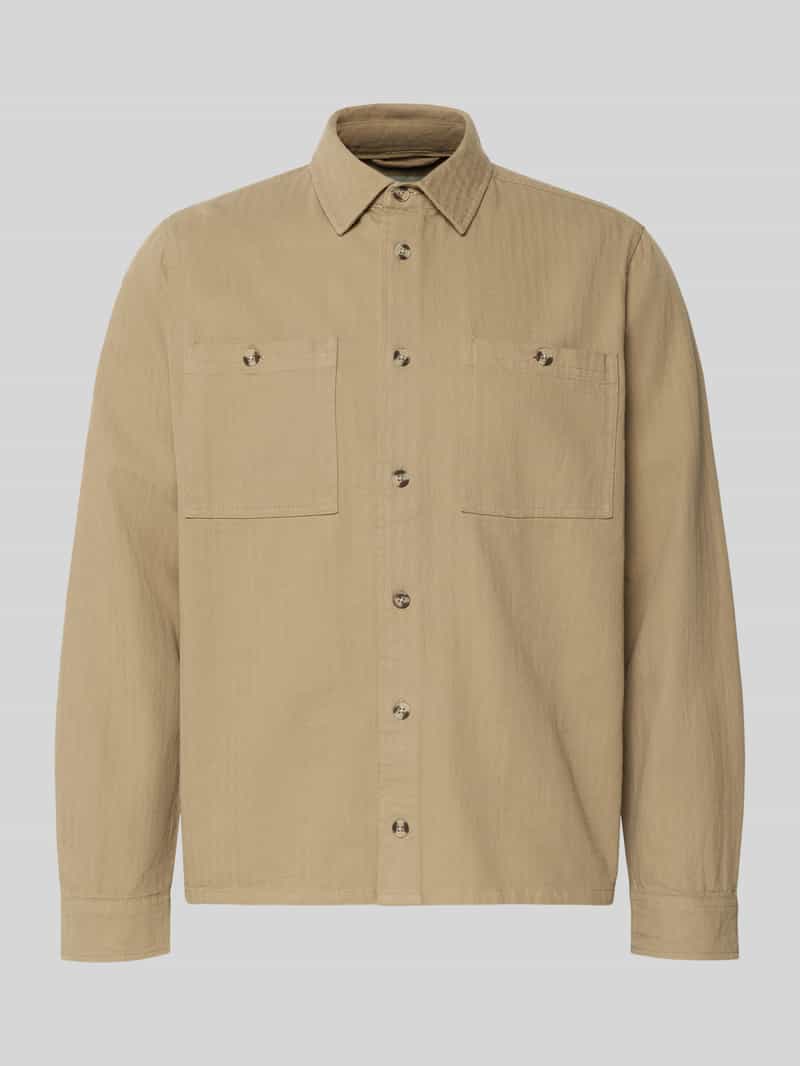 Kurtka koszulowa w kroju regular fit z kieszeniami na piersi model 'DENNY'