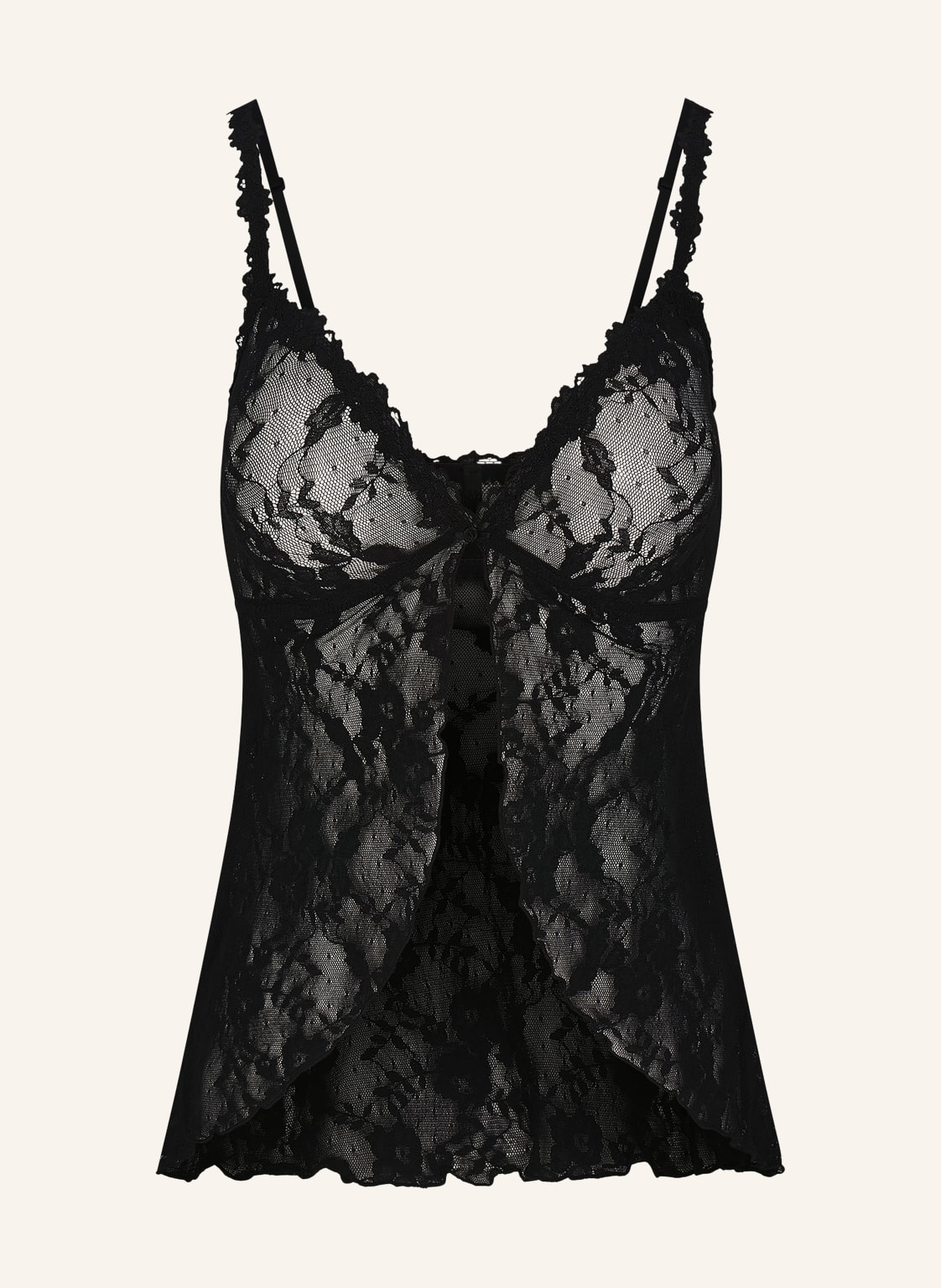 Skims Bluzka Lounge Stretch Lace schwarz