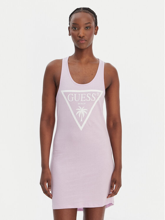 Guess Sukienka plażowa E3GP03 JA914 Fioletowy Regular Fit