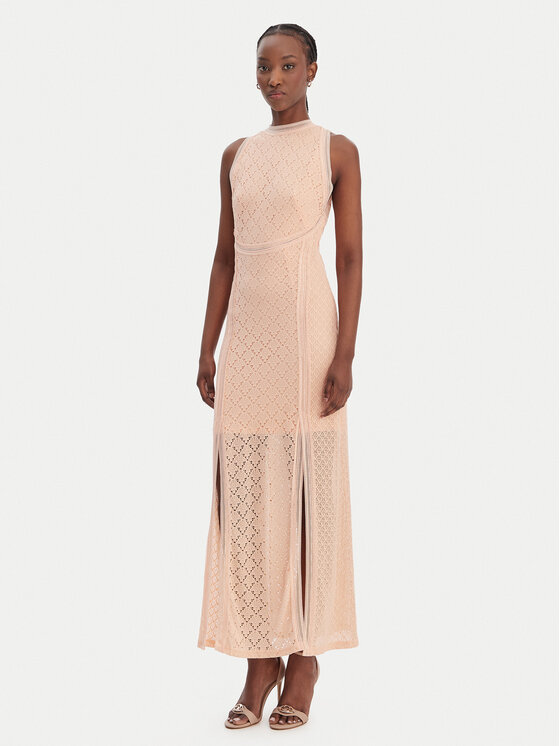 Guess Sukienka letnia W6GK16 K2953 Pomarańczowy Slim Fit