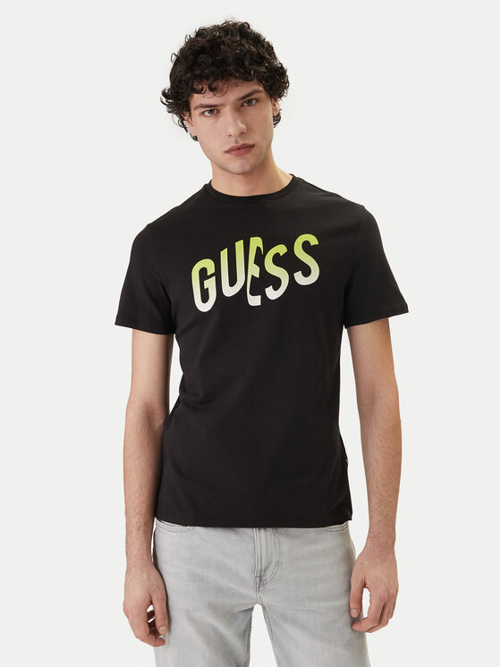 Guess T-Shirt F6GI02 J1314 Czarny Slim Fit