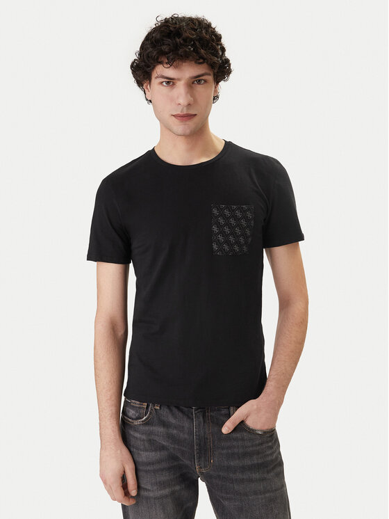 Guess T-Shirt F6GI12 K6XN4 Czarny Regular Fit