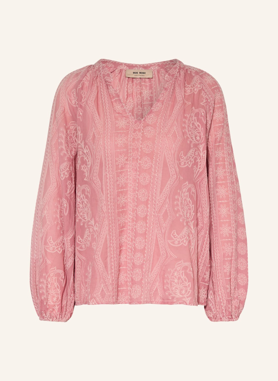 Mos Mosh Bluzka Mmgata Z Rękawem 3/4 rosa