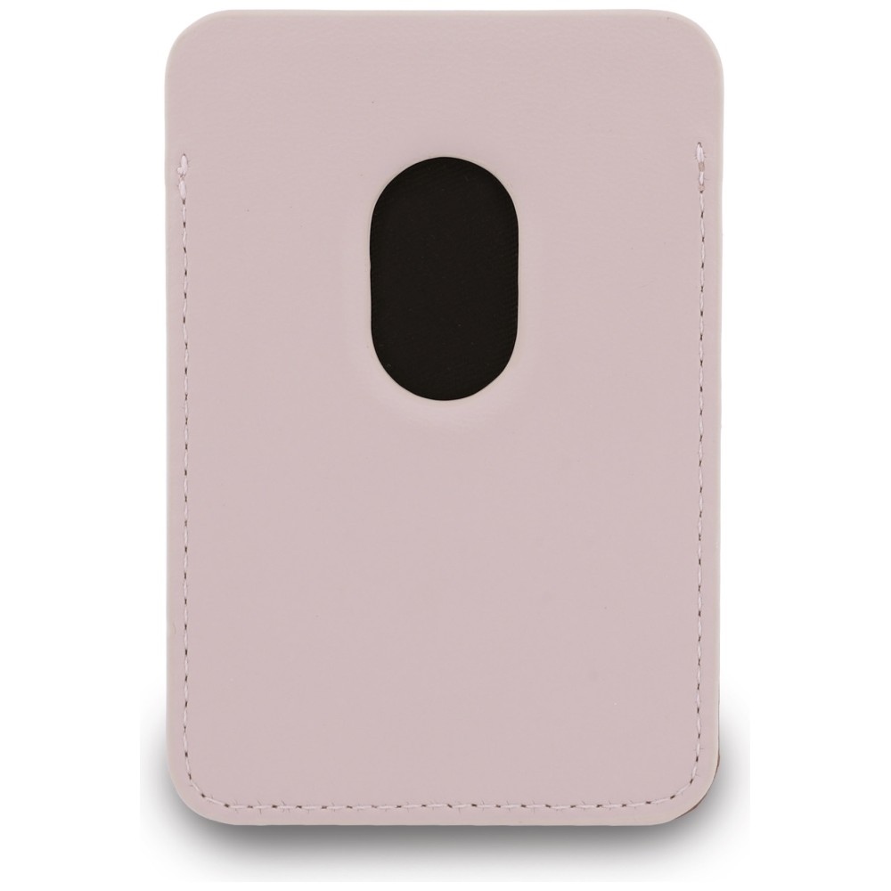 Zestaw portfel + hand strap Guess triangle MagSafe różowy