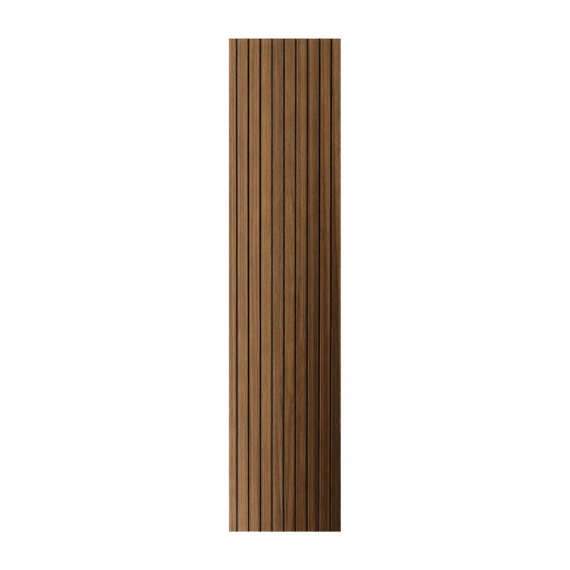 Panel dekoracyjny z PCV z efektem drewnianych listew, zestaw 10 sztuk, 120x30 cm, okładzina ścienna w kolorze jasnego orzecha