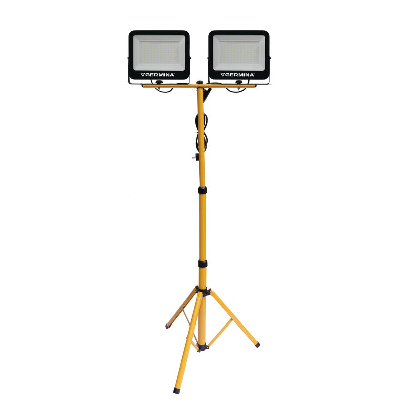 Naświetlacz LED na statywie 2x100W 20000 lm IP65