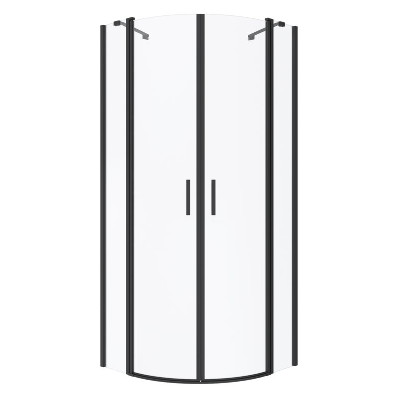 Kabina prysznicowa SEVANTE 80x80 półokrągła uchylna FONTANA czarny 1 szt.