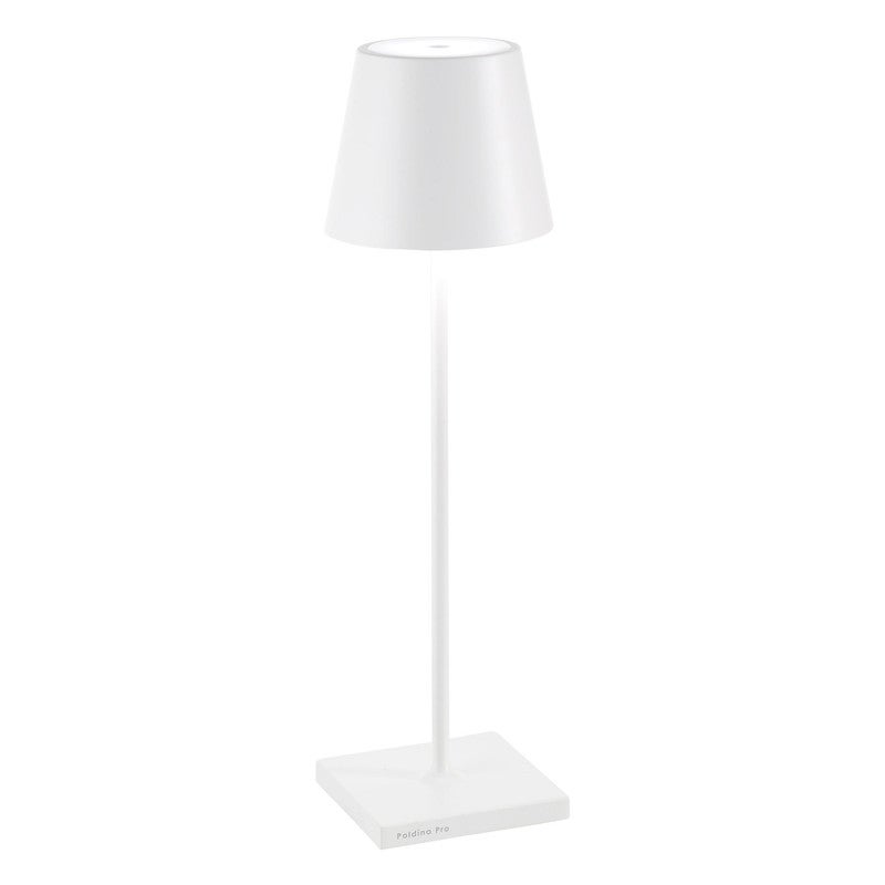 Poldina Pro White lampa stołowa LED, ładowalna, ściemnialna, IP65, czas pracy 12h