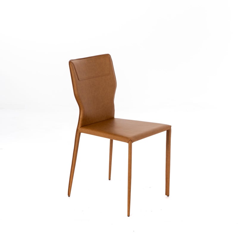 Kim - pomarańczowe krzesło ze sztucznej skóry, 2 szt.