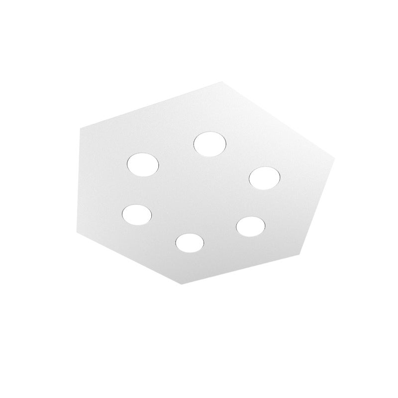 Lampa sufitowa sześciokątna Toplight, 6 lampek maks. 9W z gniazdem GX53, struktura szara, nowoczesny design 60x69x3cm