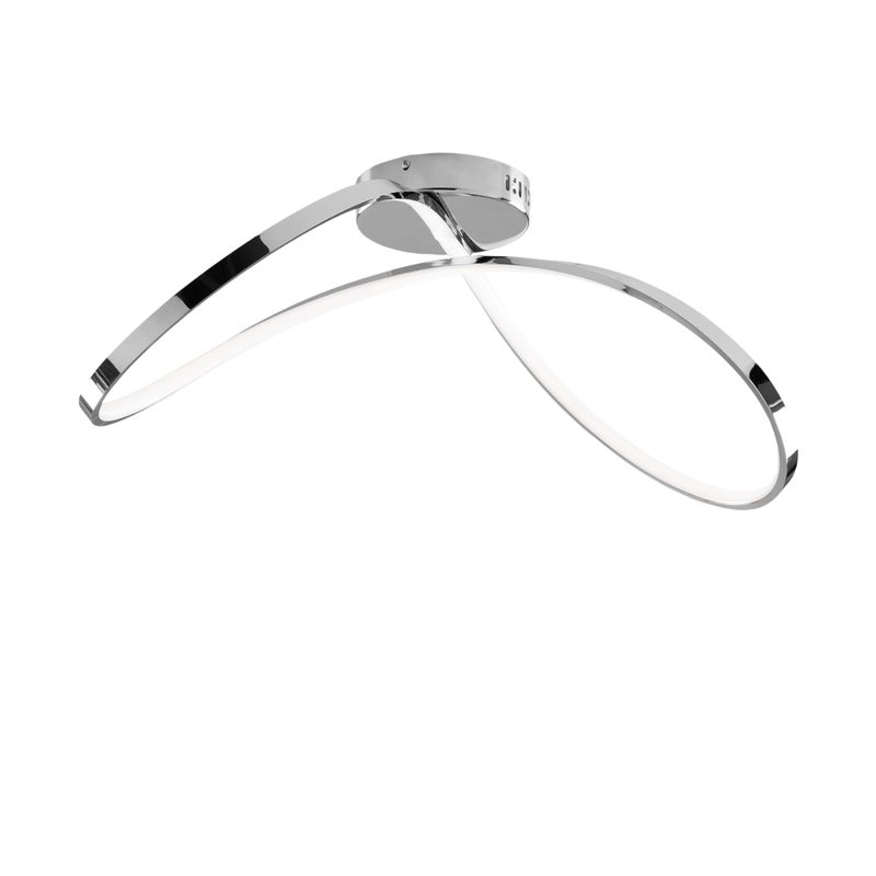 Lampa sufitowa Infinity z metalu i polerowanego chromowanego aluminium ze zintegrowaną diodą LED dł. 70 x 30 BL239-PCR