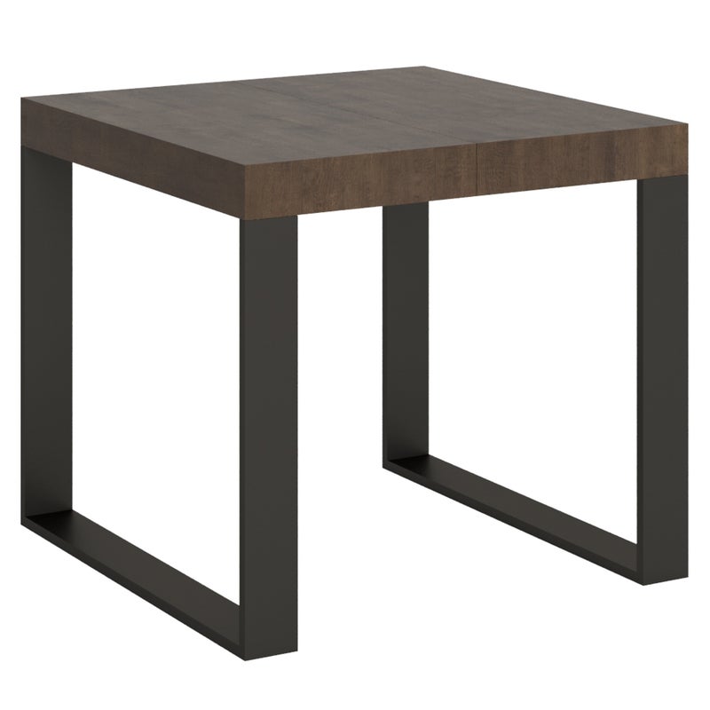 Stół rozkładany 90x90/246 cm Tecno Noce z ramą antracytową