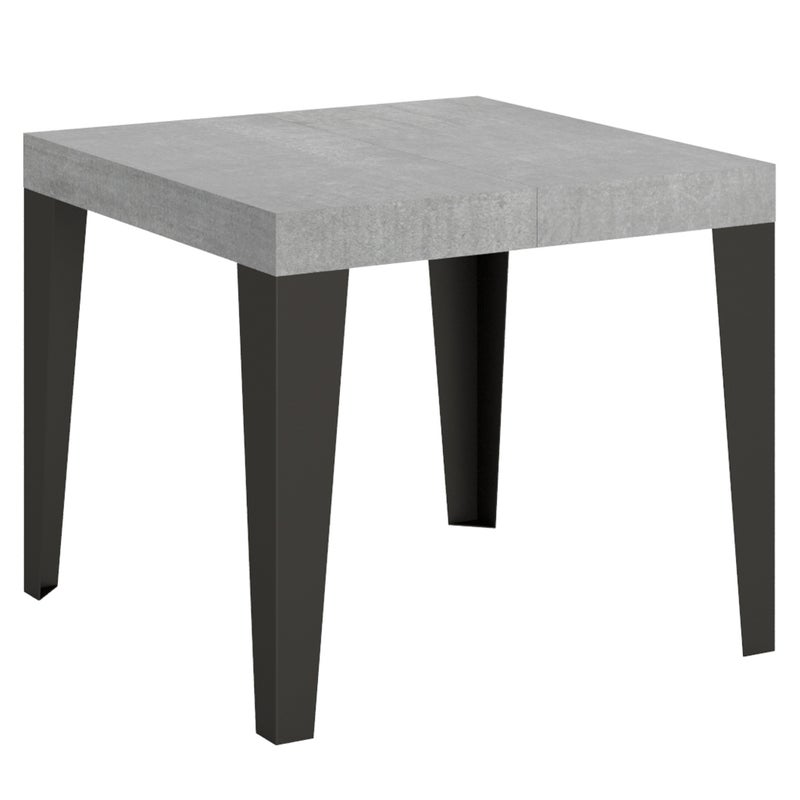 Stół rozkładany 90x90/246 cm Stelaż Flame Cement Antracyt