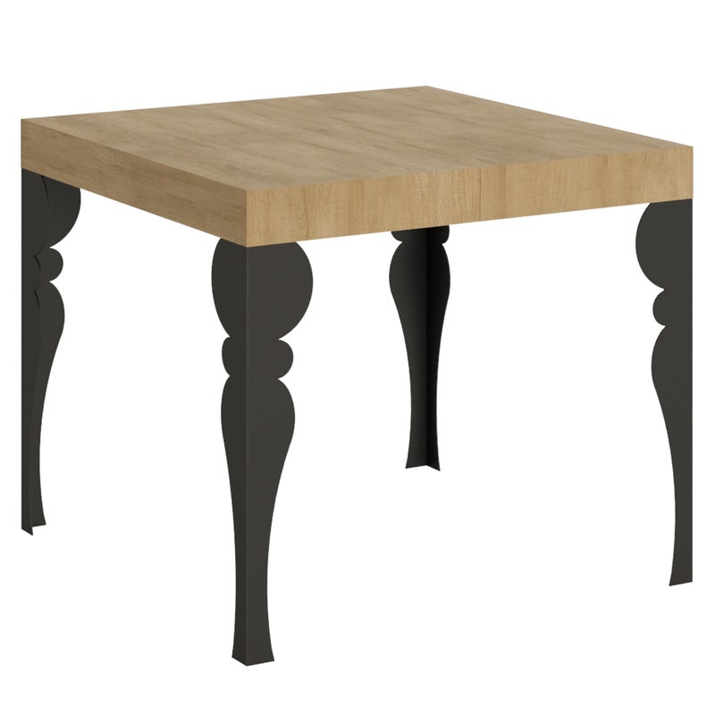 Stół rozkładany Paxon 90x90/246 cm z antracytową ramą