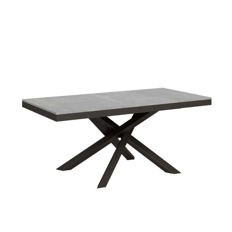 Stół rozkładany 90x180/440 cm Volantis Evolution Cement rama Antracyt