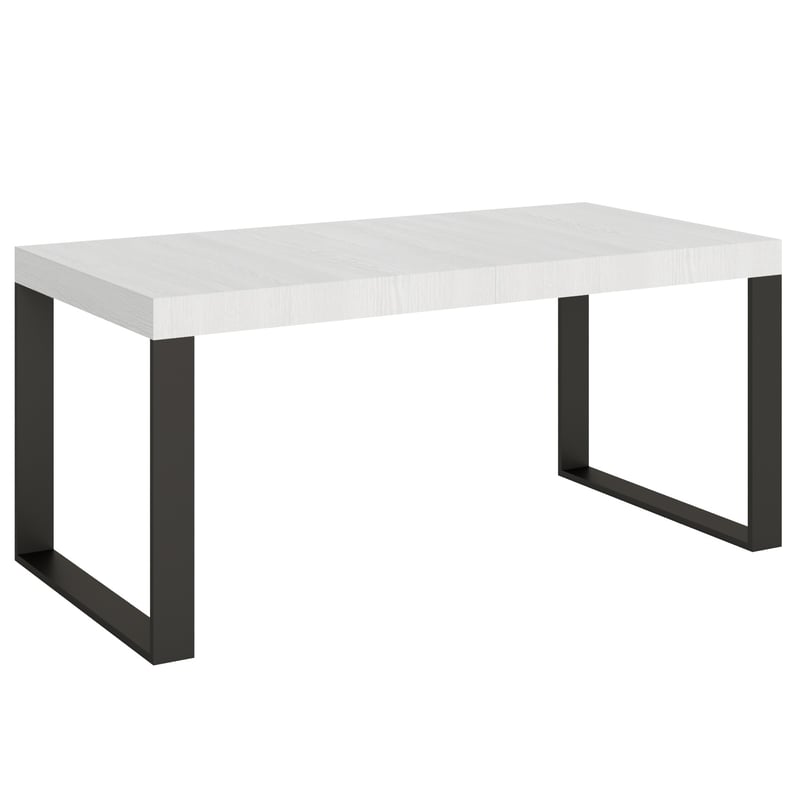 Stół rozkładany 90x180/440 cm Tecno Biały Jesion z ramą w kolorze antracytowym