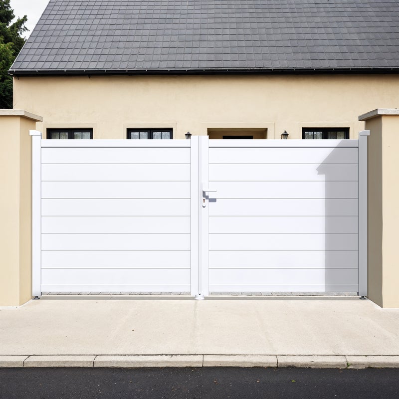 Brama aluminiowa dwuskrzydłowa 4m EIGER 400B140 Biała