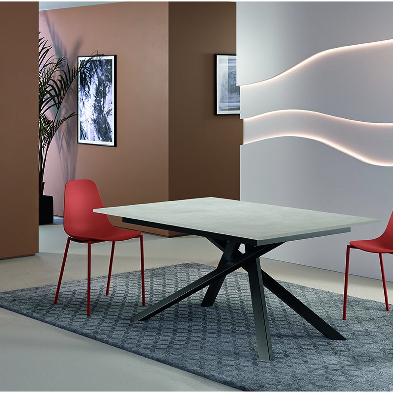 Pulse - Stół rozkładany (140/190 x 90 cm) w kolorze białej melaminy