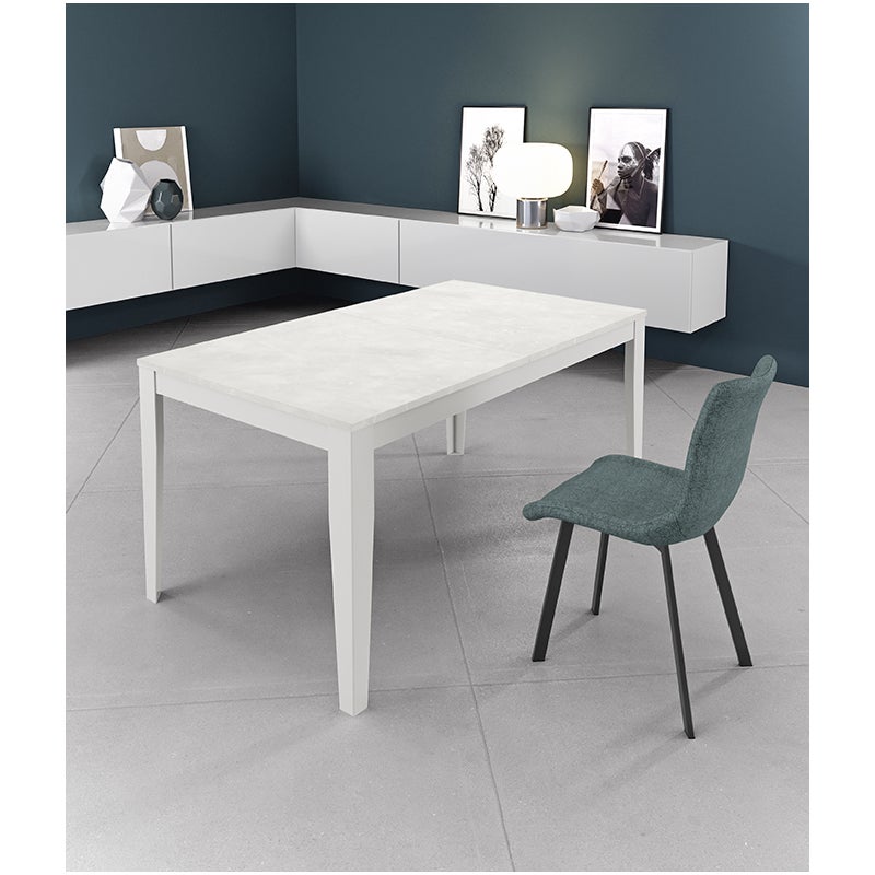 Duży - Stół rozkładany (156/316 x 90 cm) z białej melaminy