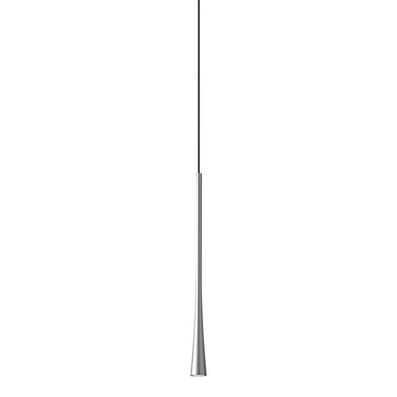 Dafne - Biała lampa wisząca LED 7W 3000K IP20 - Minimalistyczna lampa sufitowa LED z aluminium - Zasilacz w zestawie - Maksymalna długość 145 cm