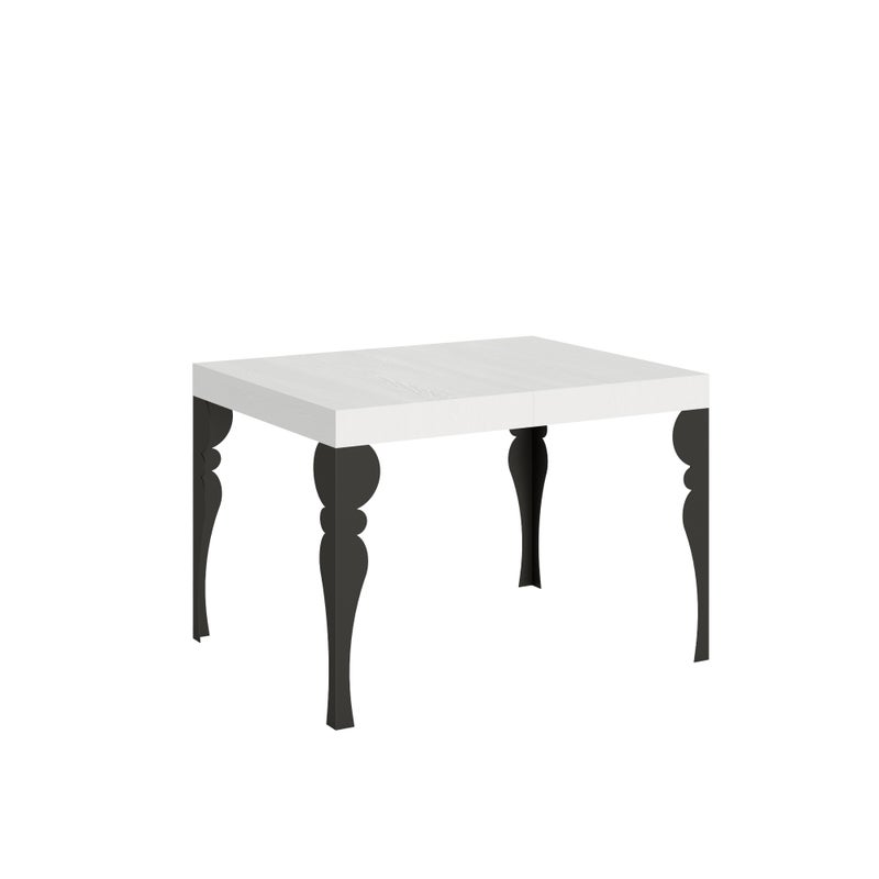 Stół rozkładany 70x110/194 cm Paxon Biały Jesion Stelaż Antracyt