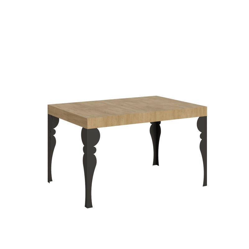 Stół rozkładany 90X140/244 cm Paxon Dąb Naturalny z ramą w kolorze antracytowym