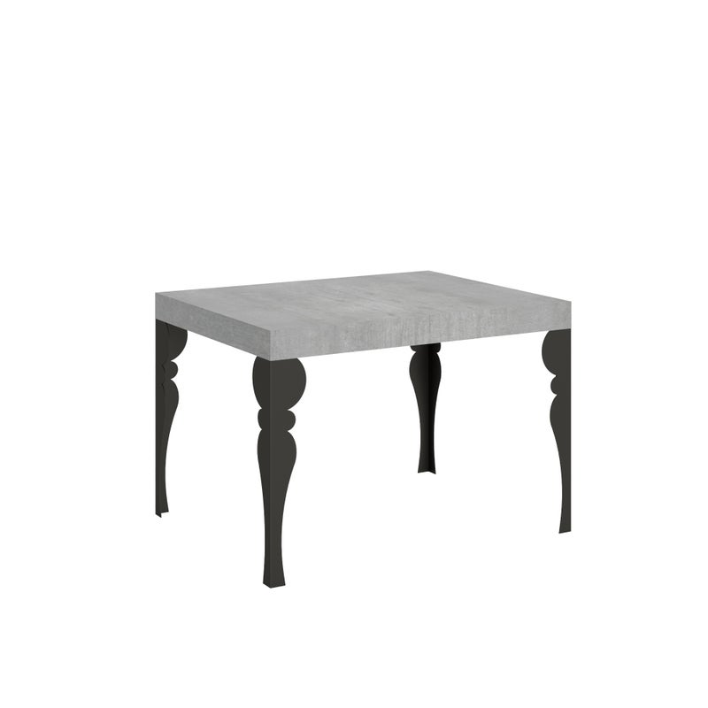 Stół rozkładany 80x120/204 cm Paxon Cement rama antracyt