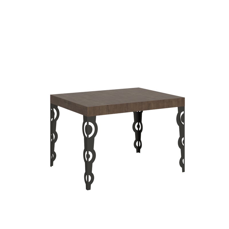 Rozkładany stół Karamay Walnut 80x120/204 cm z antracytową ramą