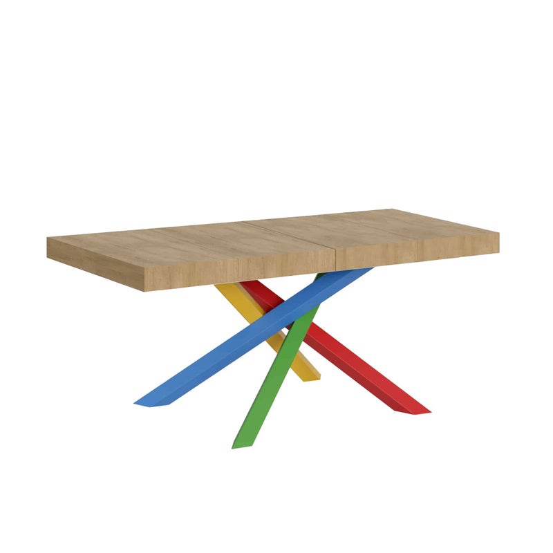Stół rozkładany 90x140/244 cm Volantis Premium Quercia Natura rama 4/B